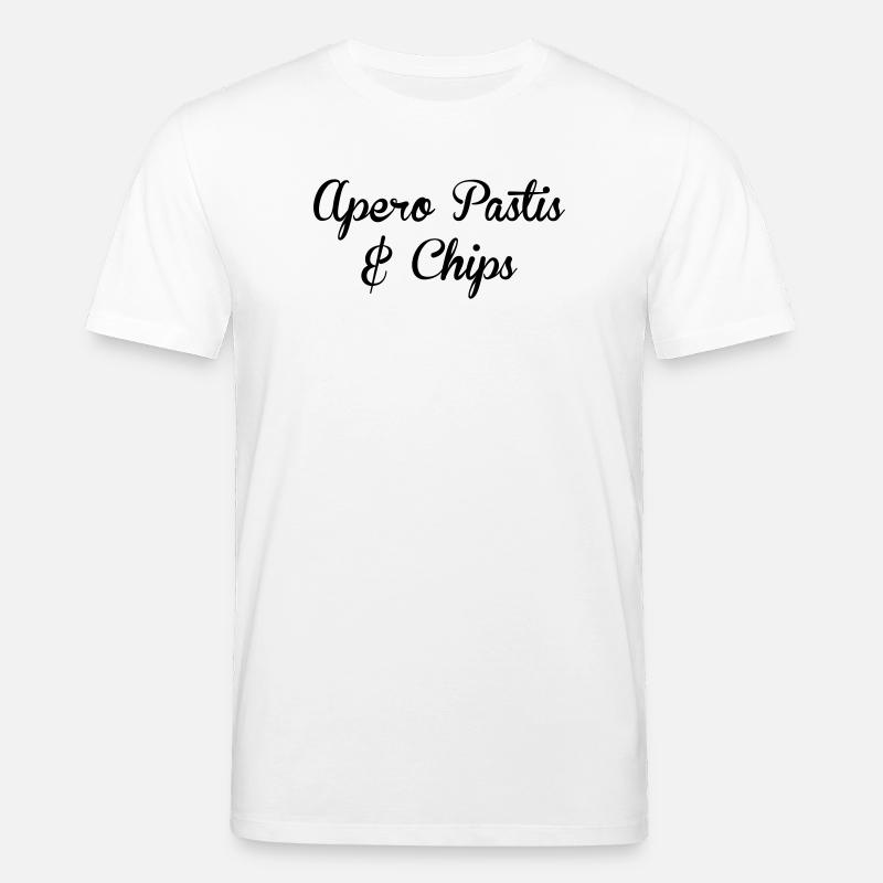 Aperitif Pastis und Pommes – Alkohol - Stanley/Stella Unisex Bio-T-Shirt CREATOR  - Weiß