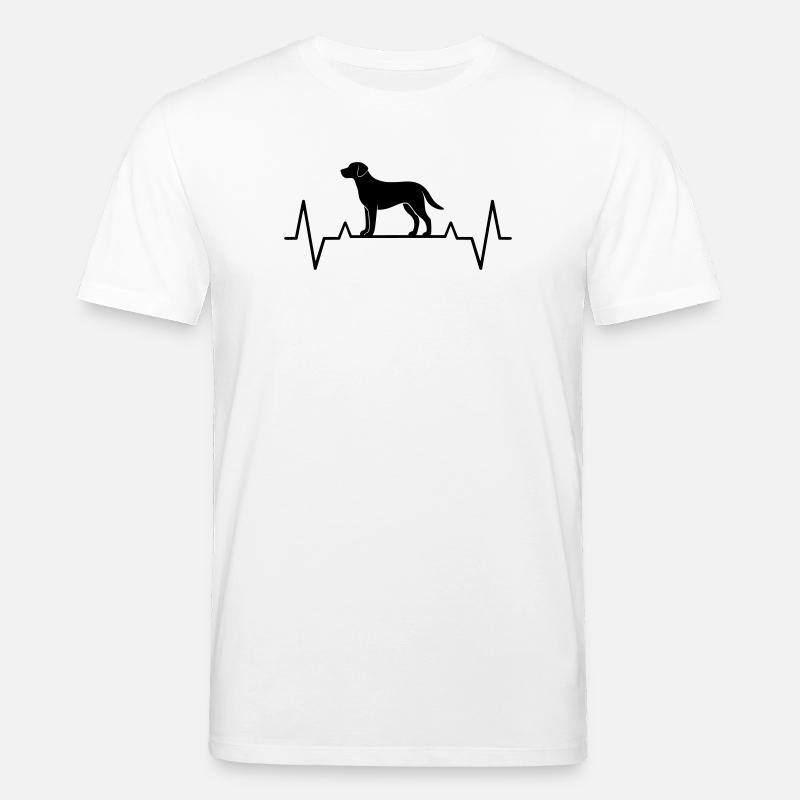 Geschenkidee Hundemama Labrador Herzschlag EKG - Stanley/Stella Unisex Bio-T-Shirt CREATOR  - Weiß