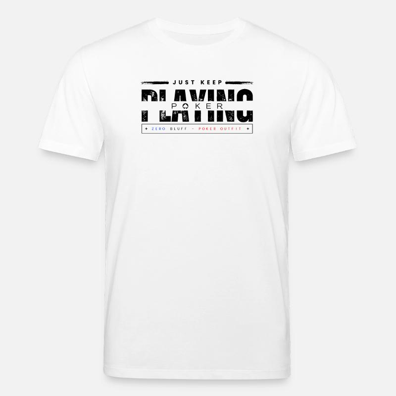 keep playing poker noir - T-shirt bio CREATOR Stanley/Stella Unisexe - blanc
