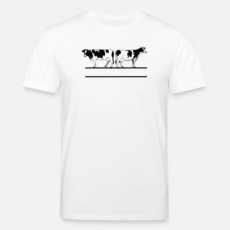 Kuhmonogramm transparent - Stanley/Stella Unisex Bio-T-Shirt CREATOR  - Weiß