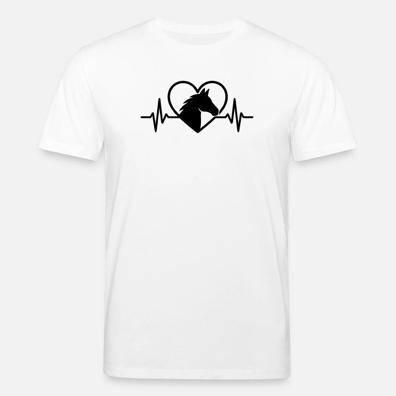Pferd Herz - Stanley/Stella Unisex Bio-T-Shirt CREATOR  - Weiß