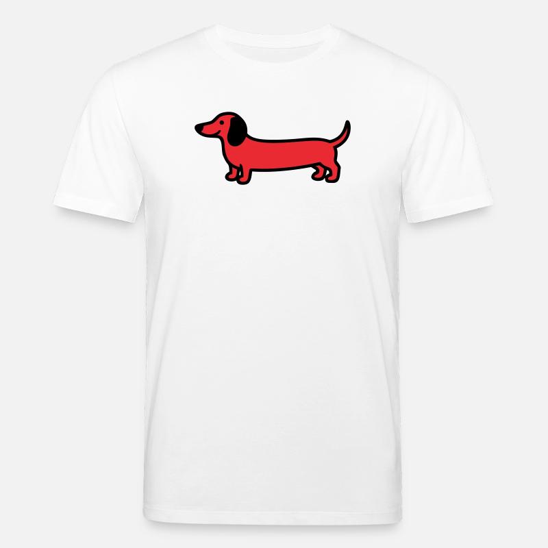 Jagdhund Dackel Profil Vektor - Stanley/Stella Unisex Bio-T-Shirt CREATOR  - Weiß