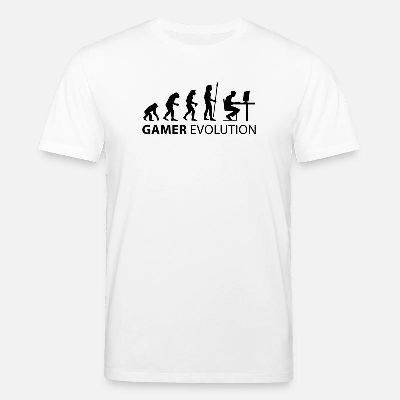 l'évolution de gamer - T-shirt bio CREATOR Stanley/Stella Unisexe - blanc