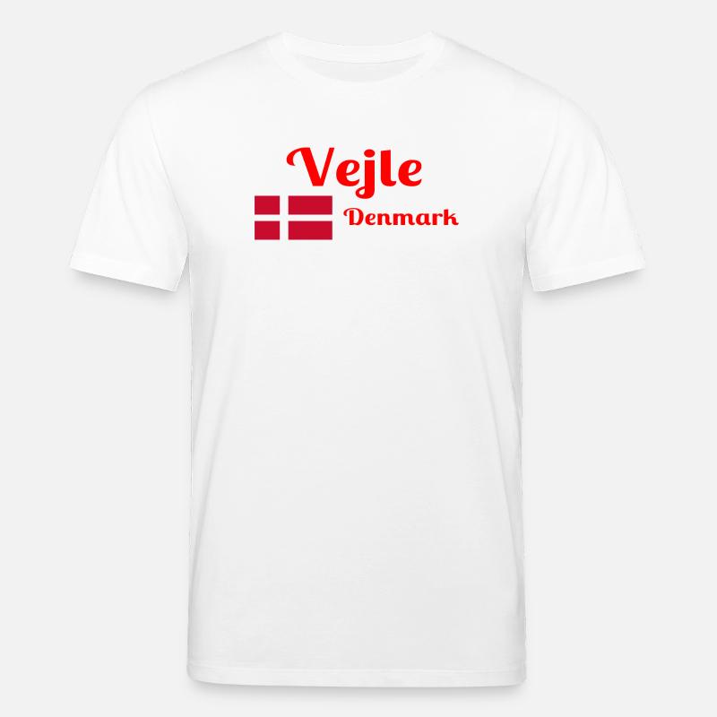 Vejle Danemark - Imprimés élégants - T-shirt bio CREATOR Stanley/Stella Unisexe - blanc