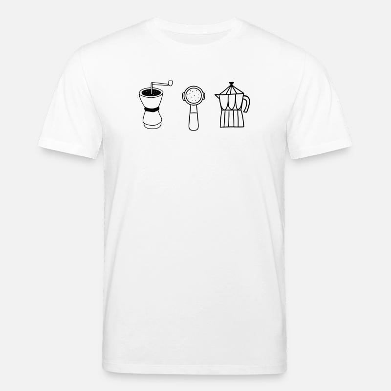 Coffee evolution - Stanley/Stella CREATOR Unisex Organic T-Shirt - white