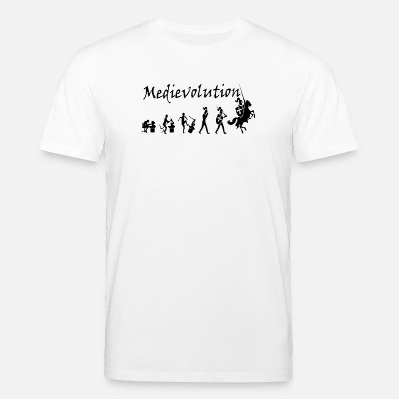 Medievolution – L’évolution médiévale - T-shirt bio CREATOR Stanley/Stella Unisexe - blanc