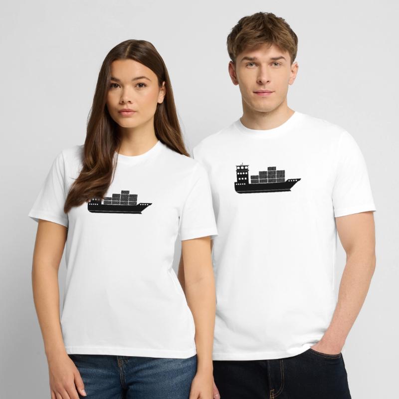 Seecontainerschiff oder Boot mit Containern Stanley/Stella Unisex Bio-T-Shirt CREATOR 