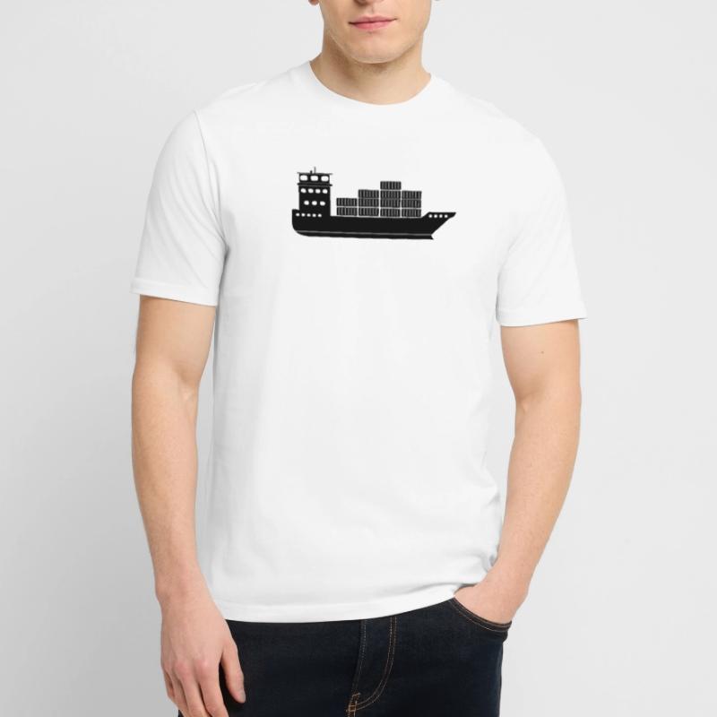 Seecontainerschiff oder Boot mit Containern Stanley/Stella Unisex Bio-T-Shirt CREATOR 
