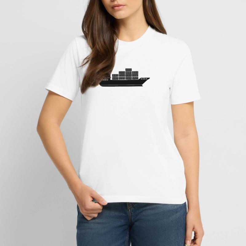 Seecontainerschiff oder Boot mit Containern Stanley/Stella Unisex Bio-T-Shirt CREATOR 