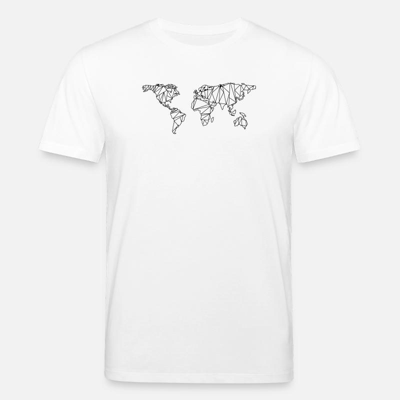 Carte du monde - T-shirt bio CREATOR Stanley/Stella Unisexe - blanc
