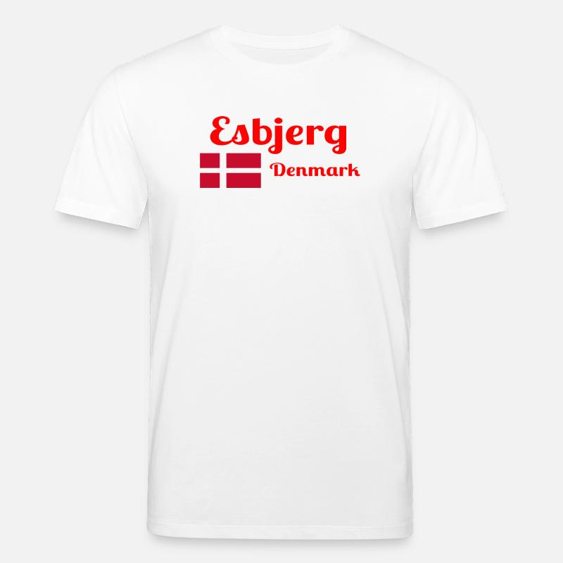 Esbjerg, Danemark - Imprimés élégants - T-shirt bio CREATOR Stanley/Stella Unisexe - blanc
