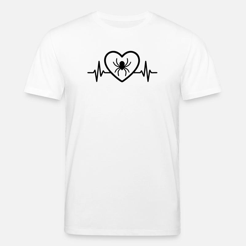 Spinne Halloween Herz - Stanley/Stella Unisex Bio-T-Shirt CREATOR  - Weiß