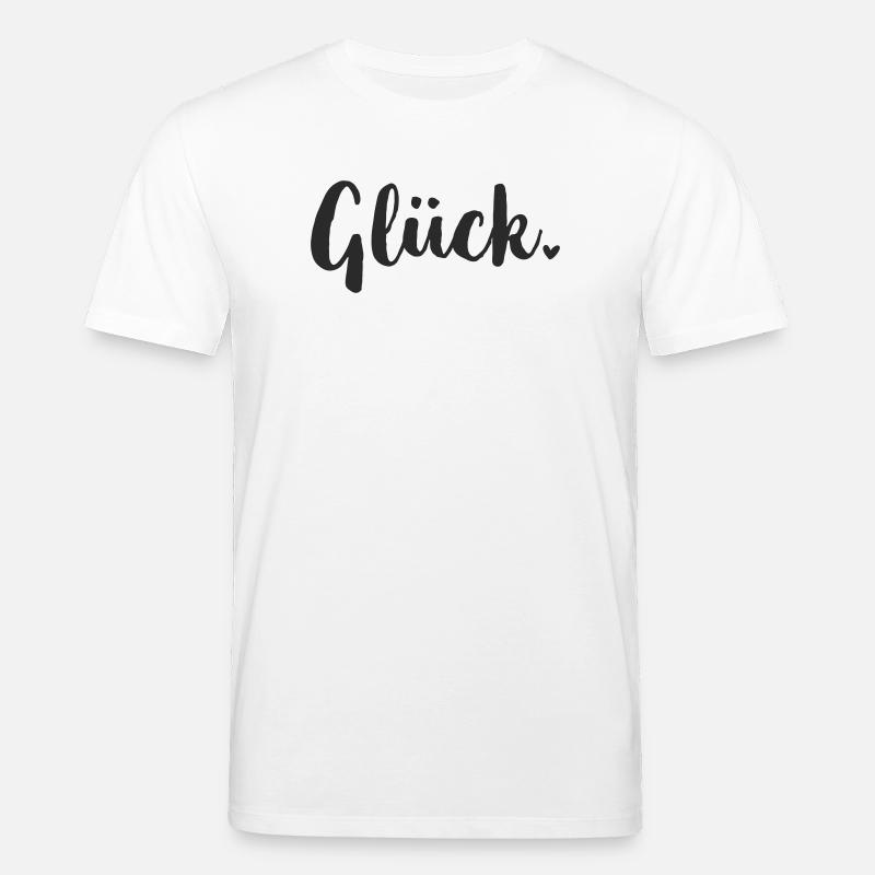 Glück Handlettering Schriftzug - Stanley/Stella Unisex Bio-T-Shirt CREATOR  - Weiß