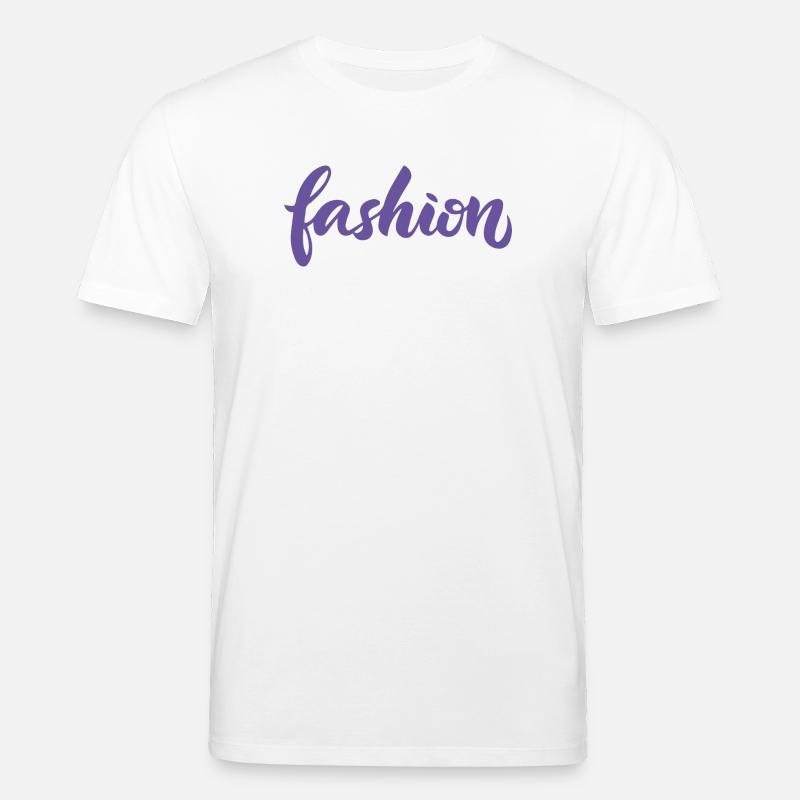 Mode-Violett-Mode-Lettering-Skript-Trend - Stanley/Stella Unisex Bio-T-Shirt CREATOR  - Weiß