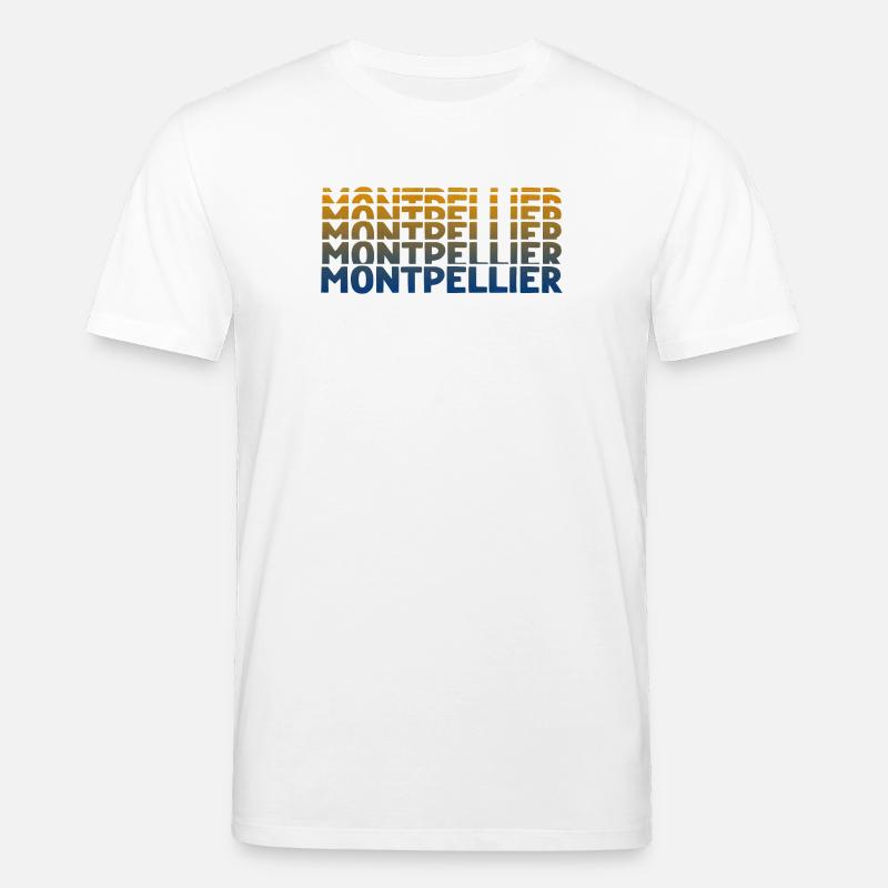 Montpellier Gradient Wortkunst - Stanley/Stella Unisex Bio-T-Shirt CREATOR  - Weiß