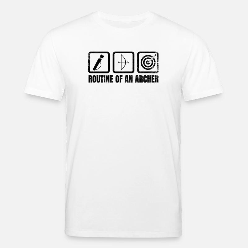 Bogenschützen Routine - Stanley/Stella Unisex Bio-T-Shirt CREATOR  - Weiß