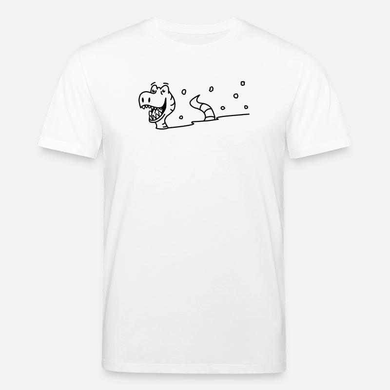 Dinosaurier im Schnee - Stanley/Stella Unisex Bio-T-Shirt CREATOR - Weiß