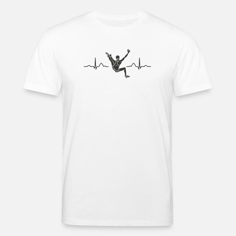 Boulderer Herzschlag Boulder Bouldern - Stanley/Stella Unisex Bio-T-Shirt CREATOR  - Weiß
