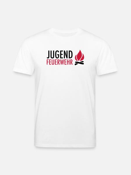 Young firefighters with flame - Stanley/Stella CREATOR Unisex Organic T-Shirt - white