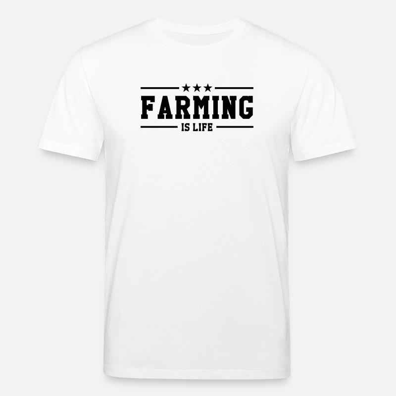 Farming is life - Stanley/Stella Unisex Bio-T-Shirt CREATOR  - Weiß