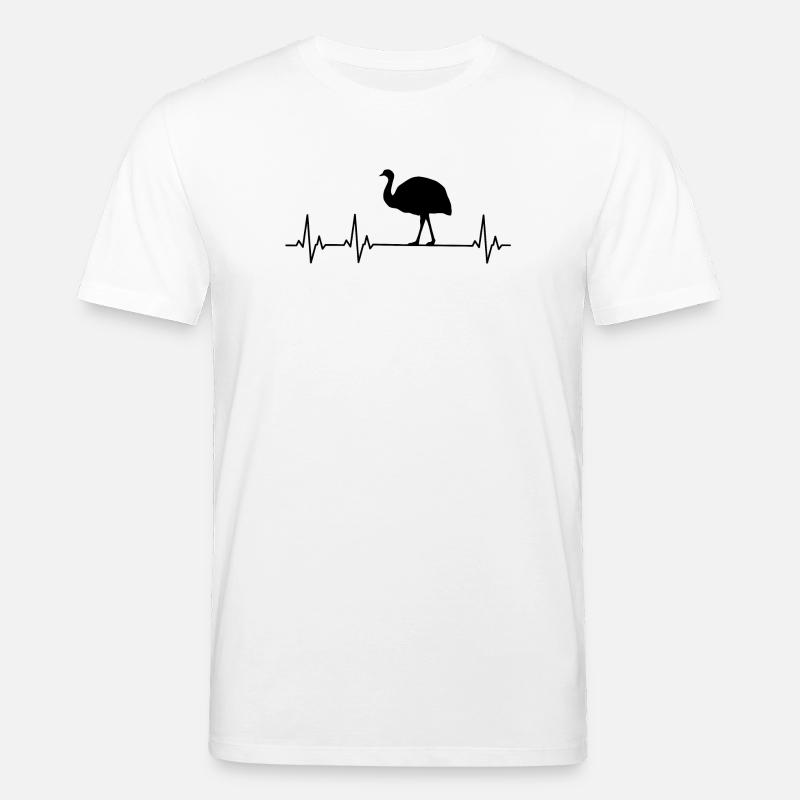 Nandu, Straußenkopf, Emu, Strauß - Stanley/Stella Unisex Bio-T-Shirt CREATOR  - Weiß