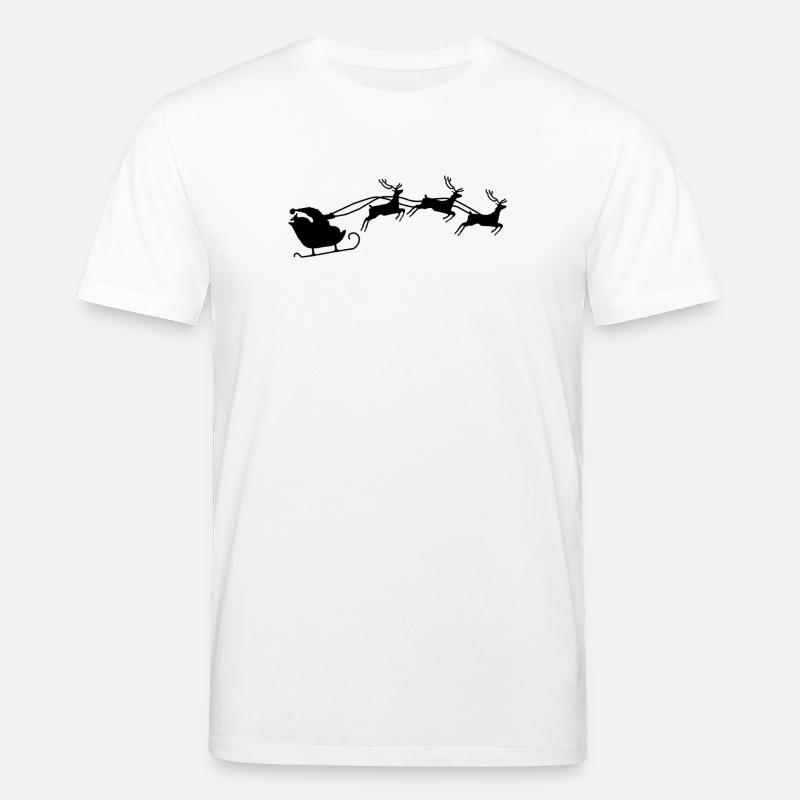 Weihnachtsmann mit Schlitten - Stanley/Stella Unisex Bio-T-Shirt CREATOR  - Weiß