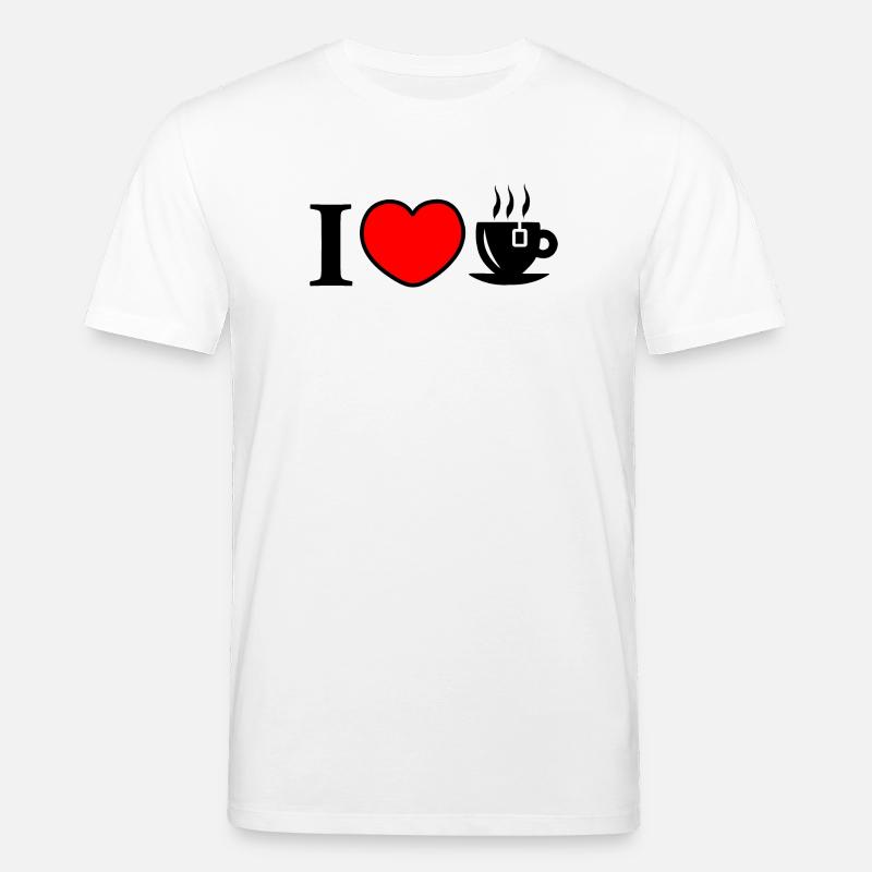 Herz und eine Tasse Tee - Stanley/Stella Unisex Bio-T-Shirt CREATOR  - Weiß