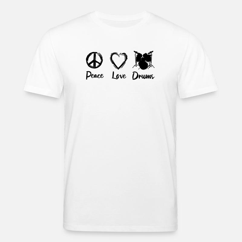 Ich liebe Schlagzeug - Stanley/Stella Unisex Bio-T-Shirt CREATOR  - Weiß