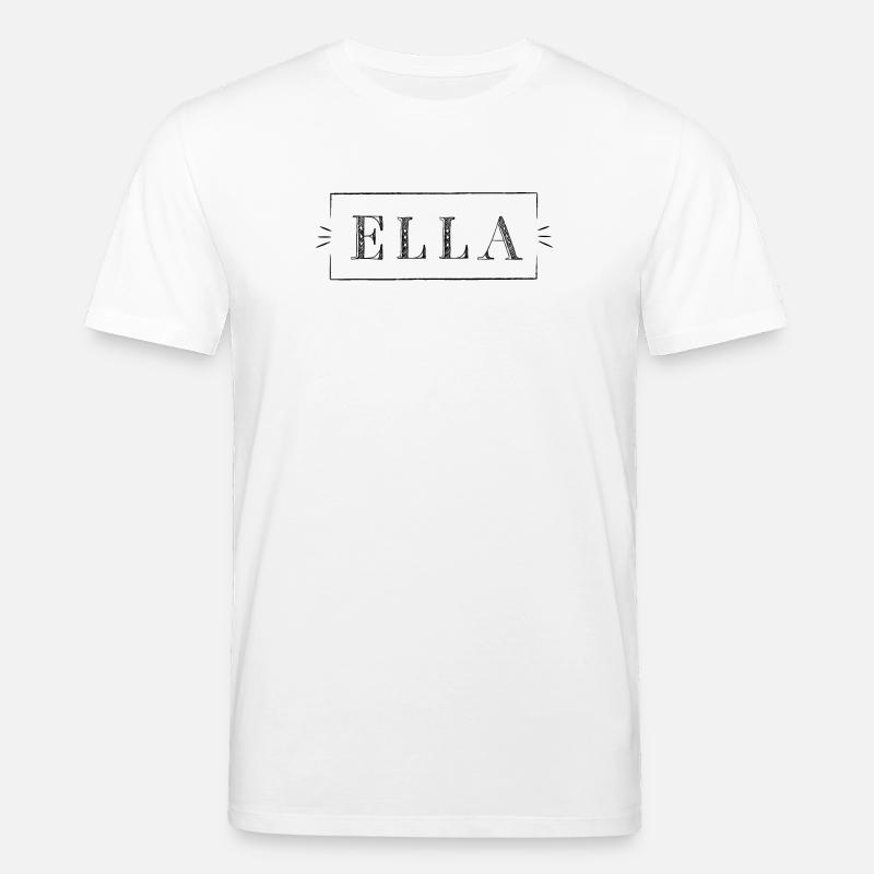 ELLA - name in a frame - Stanley/Stella CREATOR Unisex Organic T-Shirt - white