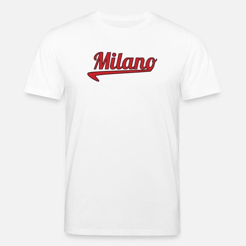 Milano Script Emblem Swoosh - Stanley/Stella CREATOR Unisex Organic T-Shirt - white