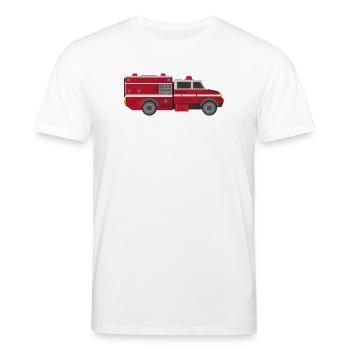 Camion de pompiers - T-shirt bio CREATOR Stanley/Stella Unisexe - blanc - Devant - Alina (178cm) & Michal (187cm)