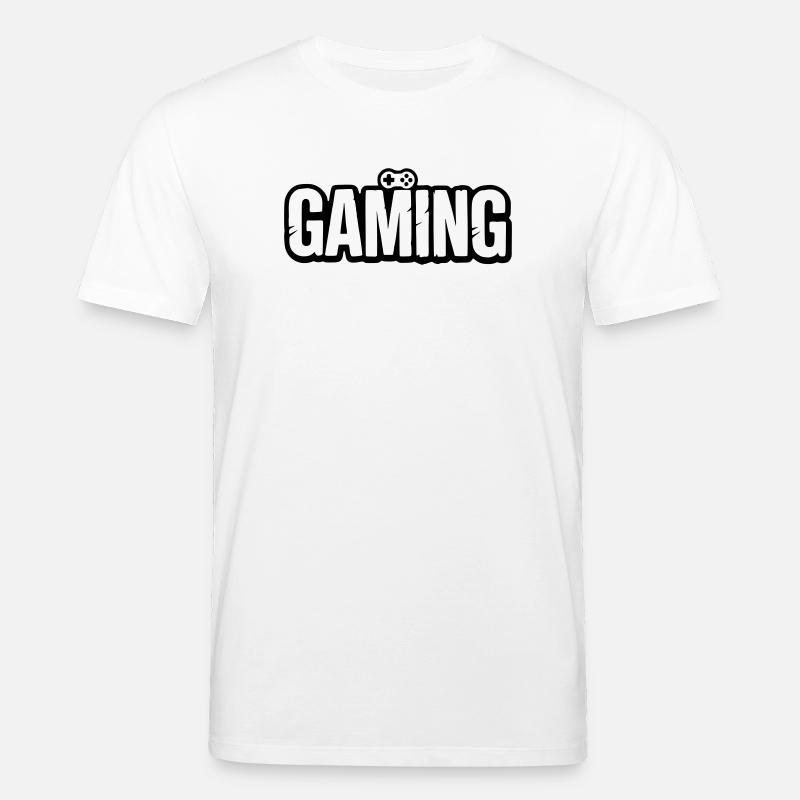 Gaming_Schrift_mit_Conroller - Stanley/Stella Unisex Bio-T-Shirt CREATOR  - Weiß