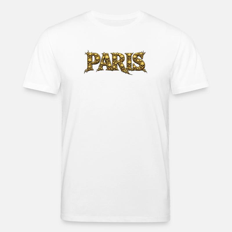 Police de CRÂNE de PARIS - T-shirt bio CREATOR Stanley/Stella Unisexe - blanc