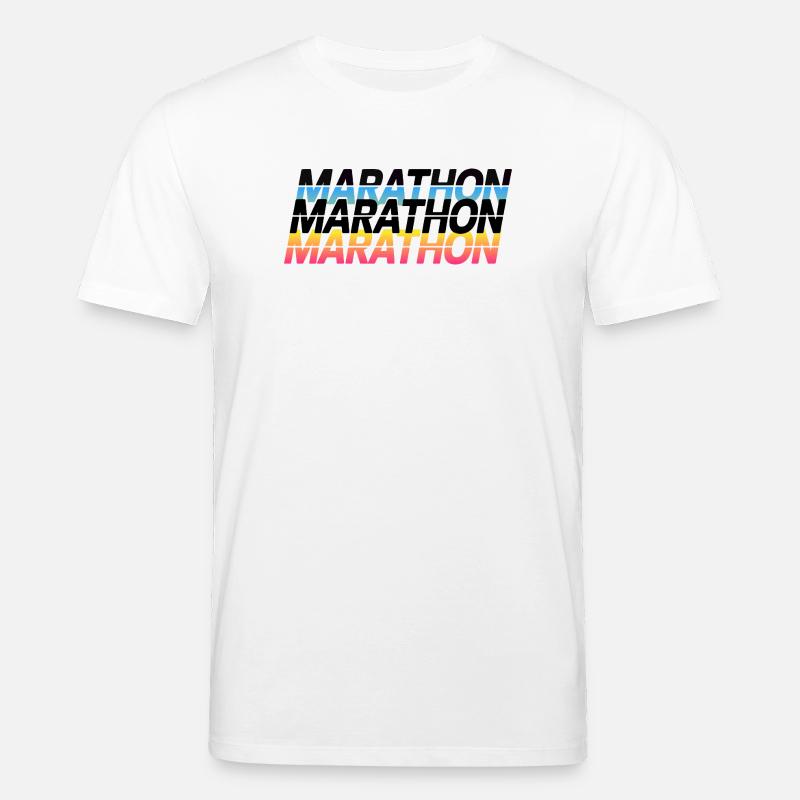 Typographie du gradient marathon - T-shirt bio CREATOR Stanley/Stella Unisexe - blanc