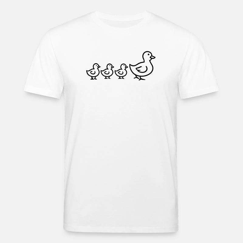 famille canard - T-shirt bio CREATOR Stanley/Stella Unisexe - blanc