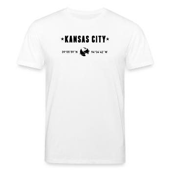 Kansas City, Missouri Koordinaten, Globe - Stanley/Stella Unisex Bio-T-Shirt CREATOR  - Weiß - Vorne - Alina (178cm) & Michal (187cm)