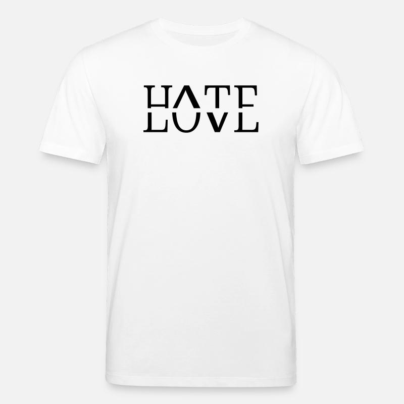 Love hate - T-shirt bio CREATOR Stanley/Stella Unisexe - blanc