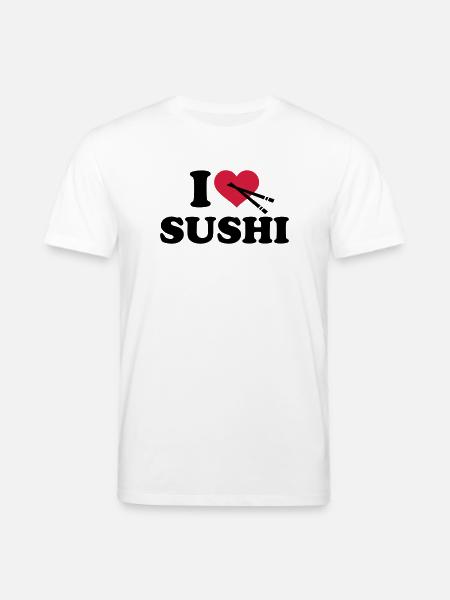 I love Sushi - Stanley/Stella CREATOR Unisex Organic T-Shirt - white