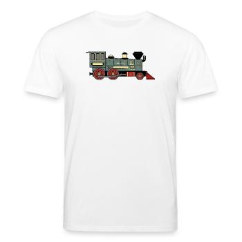 Locomotive à vapeur - T-shirt bio CREATOR Stanley/Stella Unisexe - blanc - Devant - Alina (178cm) & Michal (187cm)