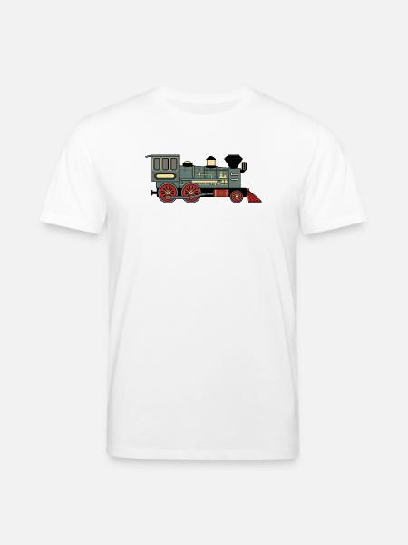 Steam locomotive - Stanley/Stella CREATOR Unisex Organic T-Shirt - white