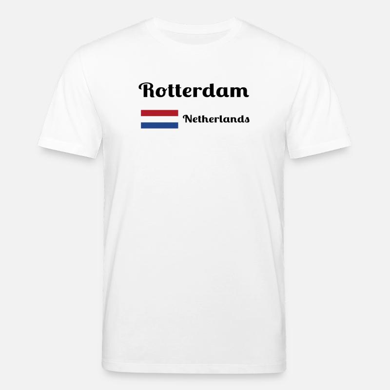 Rotterdam Pays-Bas - Imprimés élégants - T-shirt bio CREATOR Stanley/Stella Unisexe - blanc