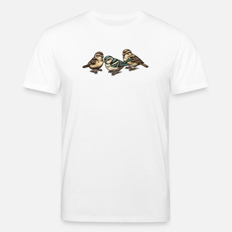 Trois petits oiseaux - T-shirt bio CREATOR Stanley/Stella Unisexe - blanc