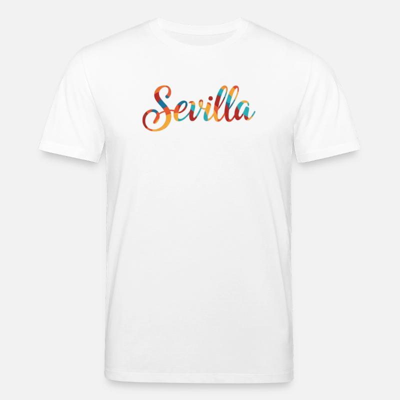 Sevilla Regenbogen Script - Stanley/Stella Unisex Bio-T-Shirt CREATOR  - Weiß