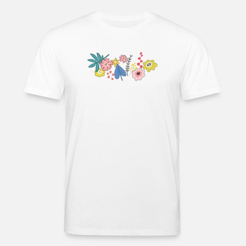 Vrille de fleur - T-shirt bio CREATOR Stanley/Stella Unisexe - blanc