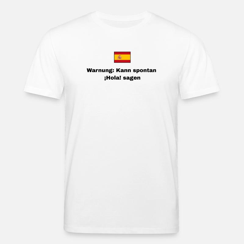 Spanien Flagge, Schwarze Schrift - Stanley/Stella Unisex Bio-T-Shirt CREATOR  - Weiß