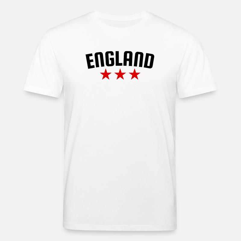 Angleterre 3 étoiles Design - T-shirt bio CREATOR Stanley/Stella Unisexe - blanc