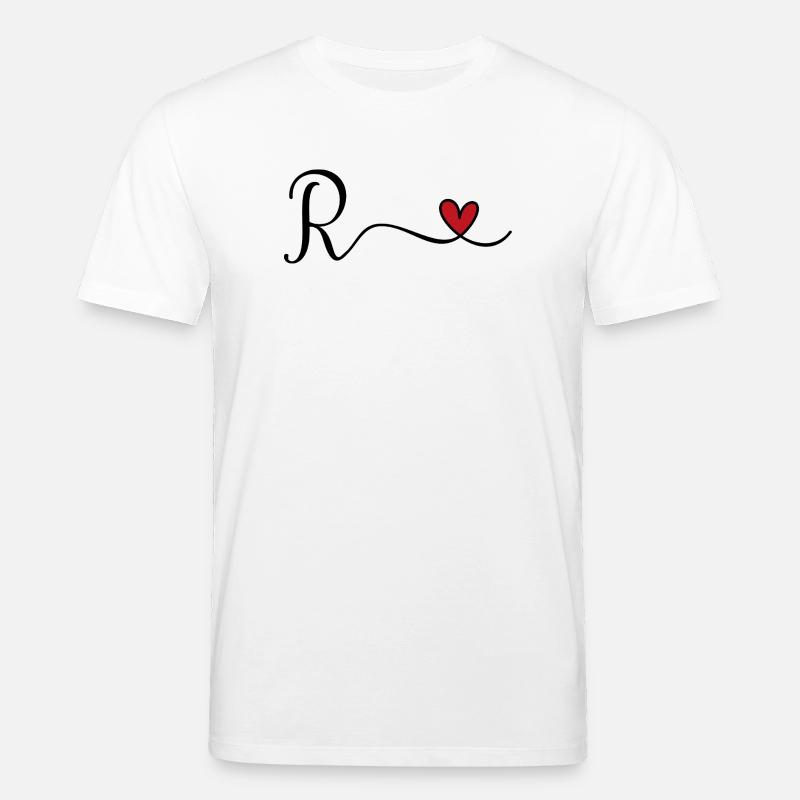 Monogramme de la lettre R - T-shirt bio CREATOR Stanley/Stella Unisexe - blanc