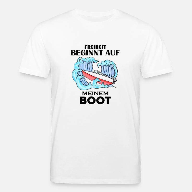Boot Spruch Geschenk - Stanley/Stella Unisex Bio-T-Shirt CREATOR  - Weiß