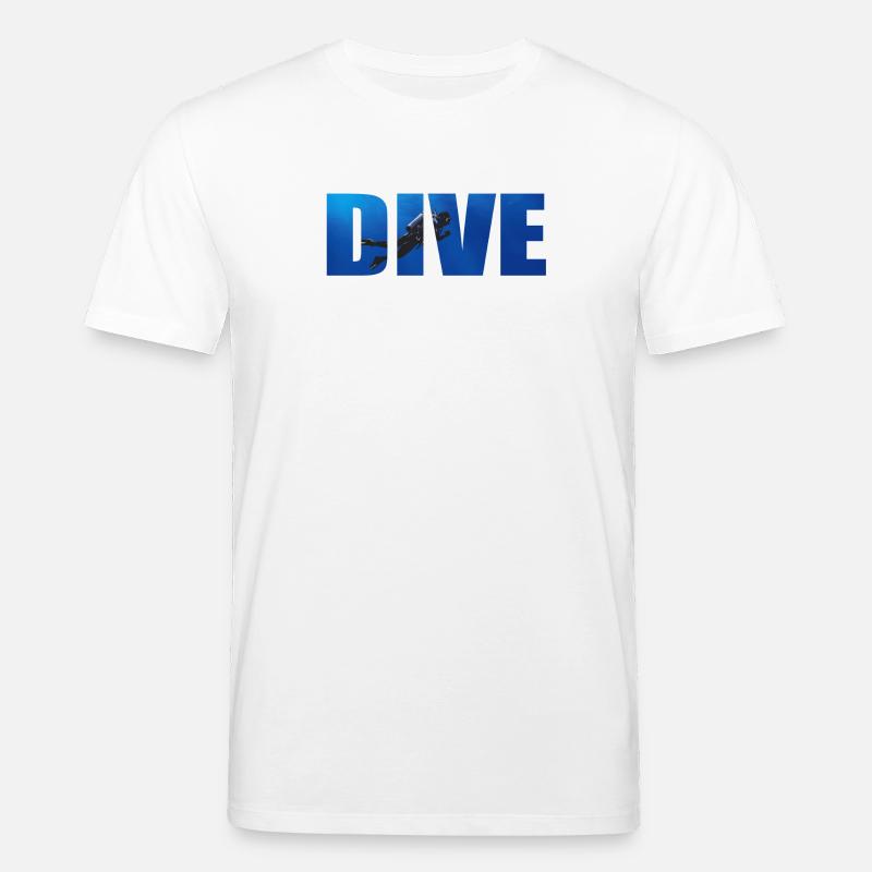 Dive Text mit Taucher im Ozean - Stanley/Stella Unisex Bio-T-Shirt CREATOR  - Weiß