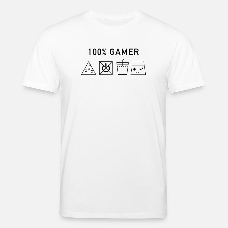 100 Gamer Black Version - Stanley/Stella Unisex Bio-T-Shirt CREATOR  - Weiß